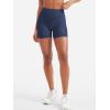imageYEOREO Women Workout Yoga Shorts 45quot No Front Seam Hidden Scrunch Almiy High Rise Buttery Biker ShortsNavy Blue