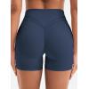imageYEOREO Women Workout Yoga Shorts 45quot No Front Seam Hidden Scrunch Almiy High Rise Buttery Biker ShortsNavy Blue