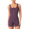 imageYEOREO CoreFlex Workout Jumpsuits for Women One Piece Backless Sleeveless Jumpsuit with Pockets Cargo Zip Up Gym Yoga RompersPurple