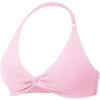 imageYEOREO Halter Sports Bras for Women Low Impact Removable Padded Adgustable Front Twist Deep V Seamless Workout Gym TopsPink