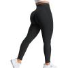 imageYEOREO Amplify Leggings for Women Seamless Scrunch Leggings Butt Lifting Gym High Waisted Athletic LeggingsBlackwith Logo