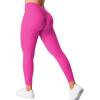 imageYEOREO Gym Leggings for Women V Back Workout Leggings Scrunch Butt Lifting Leggings for Women High Waist Yoga Pants DazePink
