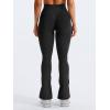 imageYEOREO Mini Flare Leggings Womens Workout Butt Lifting Legging Hidden Scrunch Seamless 28quot  30quot Impact Lilliean Yoga PantsBlack