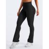 imageYEOREO Mini Flare Leggings Womens Workout Butt Lifting Legging Hidden Scrunch Seamless 28quot  30quot Impact Lilliean Yoga PantsBlack