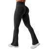 imageYEOREO Mini Flare Leggings Womens Workout Butt Lifting Legging Hidden Scrunch Seamless 28quot  30quot Impact Lilliean Yoga PantsBlack
