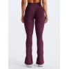 imageYEOREO Mini Flare Leggings Womens Workout Butt Lifting Legging Hidden Scrunch Seamless 28quot  30quot Impact Lilliean Yoga PantsBlack Cherry