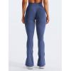 imageYEOREO Mini Flare Leggings Womens Workout Butt Lifting Legging Hidden Scrunch Seamless 28quot  30quot Impact Lilliean Yoga PantsBlue Gray