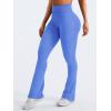 imageYEOREO Mini Flare Leggings Womens Workout Butt Lifting Legging Hidden Scrunch Seamless 28quot  30quot Impact Lilliean Yoga PantsBright Blue