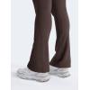 imageYEOREO Mini Flare Leggings Womens Workout Butt Lifting Legging Hidden Scrunch Seamless 28quot  30quot Impact Lilliean Yoga PantsChocolate Brown