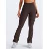 imageYEOREO Mini Flare Leggings Womens Workout Butt Lifting Legging Hidden Scrunch Seamless 28quot  30quot Impact Lilliean Yoga PantsChocolate Brown