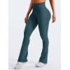 imageYEOREO Mini Flare Leggings Womens Workout Butt Lifting Legging Hidden Scrunch Seamless 28quot  30quot Impact Lilliean Yoga PantsDark Blue Green