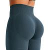 imageYEOREO Mini Flare Leggings Womens Workout Butt Lifting Legging Hidden Scrunch Seamless 28quot  30quot Impact Lilliean Yoga PantsDark Blue Green