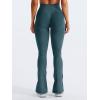 imageYEOREO Mini Flare Leggings Womens Workout Butt Lifting Legging Hidden Scrunch Seamless 28quot  30quot Impact Lilliean Yoga PantsDark Blue Green