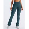 imageYEOREO Mini Flare Leggings Womens Workout Butt Lifting Legging Hidden Scrunch Seamless 28quot  30quot Impact Lilliean Yoga PantsDark Blue Green
