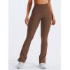 imageYEOREO Mini Flare Leggings Womens Workout Butt Lifting Legging Hidden Scrunch Seamless 28quot  30quot Impact Lilliean Yoga PantsDeep Brown