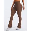 imageYEOREO Mini Flare Leggings Womens Workout Butt Lifting Legging Hidden Scrunch Seamless 28quot  30quot Impact Lilliean Yoga PantsDeep Brown