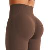 imageYEOREO Mini Flare Leggings Womens Workout Butt Lifting Legging Hidden Scrunch Seamless 28quot  30quot Impact Lilliean Yoga PantsDeep Brown