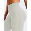 imageYEOREO Mini Flare Leggings Womens Workout Butt Lifting Legging Hidden Scrunch Seamless 28quot  30quot Impact Lilliean Yoga PantsFeather Beige