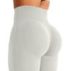 imageYEOREO Mini Flare Leggings Womens Workout Butt Lifting Legging Hidden Scrunch Seamless 28quot  30quot Impact Lilliean Yoga PantsFeather Beige