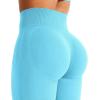 imageYEOREO Mini Flare Leggings Womens Workout Butt Lifting Legging Hidden Scrunch Seamless 28quot  30quot Impact Lilliean Yoga PantsLight Blue