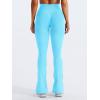 imageYEOREO Mini Flare Leggings Womens Workout Butt Lifting Legging Hidden Scrunch Seamless 28quot  30quot Impact Lilliean Yoga PantsLight Blue