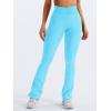 imageYEOREO Mini Flare Leggings Womens Workout Butt Lifting Legging Hidden Scrunch Seamless 28quot  30quot Impact Lilliean Yoga PantsLight Blue