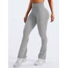 imageYEOREO Mini Flare Leggings Womens Workout Butt Lifting Legging Hidden Scrunch Seamless 28quot  30quot Impact Lilliean Yoga PantsLight Gray