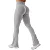 imageYEOREO Mini Flare Leggings Womens Workout Butt Lifting Legging Hidden Scrunch Seamless 28quot  30quot Impact Lilliean Yoga PantsLight Gray