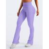 imageYEOREO Mini Flare Leggings Womens Workout Butt Lifting Legging Hidden Scrunch Seamless 28quot  30quot Impact Lilliean Yoga PantsLight Purple