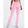 imageYEOREO Mini Flare Leggings Womens Workout Butt Lifting Legging Hidden Scrunch Seamless 28quot  30quot Impact Lilliean Yoga PantsPink