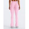 imageYEOREO Mini Flare Leggings Womens Workout Butt Lifting Legging Hidden Scrunch Seamless 28quot  30quot Impact Lilliean Yoga PantsPink