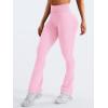 imageYEOREO Mini Flare Leggings Womens Workout Butt Lifting Legging Hidden Scrunch Seamless 28quot  30quot Impact Lilliean Yoga PantsPink