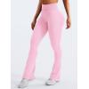 imageYEOREO Mini Flare Leggings Womens Workout Butt Lifting Legging Hidden Scrunch Seamless 28quot  30quot Impact Lilliean Yoga PantsPink