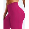 imageYEOREO Mini Flare Leggings Womens Workout Butt Lifting Legging Hidden Scrunch Seamless 28quot  30quot Impact Lilliean Yoga PantsRose Pink