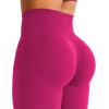 imageYEOREO Mini Flare Leggings Womens Workout Butt Lifting Legging Hidden Scrunch Seamless 28quot  30quot Impact Lilliean Yoga PantsRose Pink