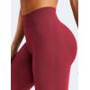 imageYEOREO Mini Flare Leggings Womens Workout Butt Lifting Legging Hidden Scrunch Seamless 28quot  30quot Impact Lilliean Yoga PantsSavvy Red