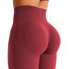 imageYEOREO Mini Flare Leggings Womens Workout Butt Lifting Legging Hidden Scrunch Seamless 28quot  30quot Impact Lilliean Yoga PantsSavvy Red