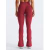 imageYEOREO Mini Flare Leggings Womens Workout Butt Lifting Legging Hidden Scrunch Seamless 28quot  30quot Impact Lilliean Yoga PantsSavvy Red