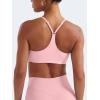imageYEOREO Y Back Sports Bras for Women Padded Racerback Bra Paisely Light Impact Adjustable Straps Gym Workout TopsBaby Pink