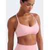 imageYEOREO Y Back Sports Bras for Women Padded Racerback Bra Paisely Light Impact Adjustable Straps Gym Workout TopsBaby Pink