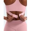 imageYEOREO Y Back Sports Bras for Women Padded Racerback Bra Paisely Light Impact Adjustable Straps Gym Workout TopsBaby Pink