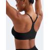 imageYEOREO Y Back Sports Bras for Women Padded Racerback Bra Paisely Light Impact Adjustable Straps Gym Workout TopsBlack