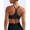 imageYEOREO Y Back Sports Bras for Women Padded Racerback Bra Paisely Light Impact Adjustable Straps Gym Workout TopsBlack