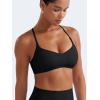 imageYEOREO Y Back Sports Bras for Women Padded Racerback Bra Paisely Light Impact Adjustable Straps Gym Workout TopsBlack
