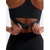 imageYEOREO Y Back Sports Bras for Women Padded Racerback Bra Paisely Light Impact Adjustable Straps Gym Workout TopsBlack