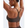 imageYEOREO Y Back Sports Bras for Women Padded Racerback Bra Paisely Light Impact Adjustable Straps Gym Workout TopsCocoa