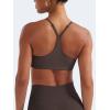 imageYEOREO Y Back Sports Bras for Women Padded Racerback Bra Paisely Light Impact Adjustable Straps Gym Workout TopsCocoa