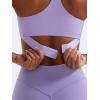 imageYEOREO Y Back Sports Bras for Women Padded Racerback Bra Paisely Light Impact Adjustable Straps Gym Workout TopsLight Purple