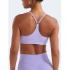 imageYEOREO Y Back Sports Bras for Women Padded Racerback Bra Paisely Light Impact Adjustable Straps Gym Workout TopsLight Purple