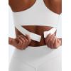 imageYEOREO Y Back Sports Bras for Women Padded Racerback Bra Paisely Light Impact Adjustable Straps Gym Workout TopsWhite